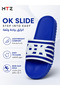 Men's Striped Sandals - Light Blue - 2