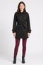 Women Plain Trench Coat, Black - 2