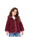 Trendy Girls' Plush-Lined, Buttoned, Hooded Jacket