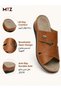 Men's Cross Strap Adjustable Sandals - Brown - 3