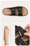Men's Sandals with Two Straps - Black - 6