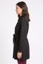 Women Plain Trench Coat, Black - 3