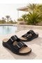 Men's Sandals with Two Straps - Black - 3