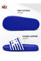 Men's Striped Sandals - Light Blue - 4