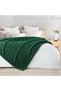 Soft Jacquard Double Size Blanket for Bed, Emerald Green - 7