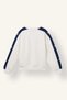 I7535A8ER105 Ecru Crew Neck Striped Printed Sweatshirt for Girls - 2