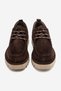 Men's thick-soled lace-up loafer shoes, genuine suede leather, alden suede brown. - 4