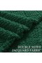 Soft Jacquard Double Size Blanket for Bed, Emerald Green - 5