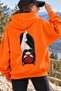 Unisex Oversized Hoodie with "Cat on a Rope" Back Print – Relaxed Casual Sweatshirt with Relaxed Fit