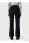LCW Vision Black Raschel Plain Slim-Fit & Flared Women's Pants, Featuring the ALITA CITY Touch - 4