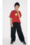 CHILDREN'S ELASTIC-WAISTED BAGGY LOOSE-FIT BLACK PANTS