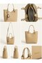 Women's Leather-Look Stylish Hand and Shoulder Bag with Gold Charm Accessories and Knot Handle 7453 - 2