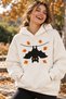 Cute Bat and Fall Leaves Print Unisex Oversized Hoodie – Relaxed Casual Sweatshirt