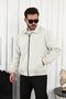 Men's Transitional Premium Stone Oversized Bomber Jacket - 4