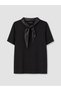 Peak New Season Black Plus-Size Scarf-Neck Blouse - 3