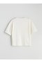 LCW Vision Ecru Interlock Embroidered Oversized Short-Sleeve Women's T-Shirt, Featuring the ALITA CITY Touch - 5