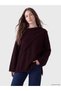 TWO MT SHOP QUALITY LCW Modest Purple Boat Neck Women's Knit Sweater