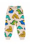 Boys' Cotton Pajama Set with Brushed Inside Cuffs, Beige, with Dinosaur Print, Long-Sleeved, with Stripes - 5