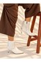 Savanna White Leather 5 cm Thin Heel Tassel Detail Women's Boots Botties - 2