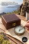 1 Brass Compass in a Wooden Box – Classic Nostalgic Design, for Sailing, Camping, and Hiking, Brass Compass Wooden Box Model 10
