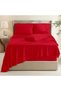 Queen Sheets Sets - 6 Piece, Extra Deep Pocket, Microfiber, Cherry Red - 2
