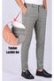 Men's Gray and Black Checked Glen Plaid Chef, Waiter, and Cook Pants with Pockets, Side Elastic, and Belt (212) - 2