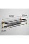 Towel Rack Foldable Wall Mounted, Aluminum Alloy Bathroom Holder - 2