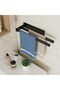 37CM Towel Holder Double Bar, No Drilling Rust-Proof, Black - 6