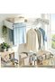 Wall Mounted Clothes Drying Rack, Foldable Laundry Drying Rack Collapsible, Heavy Duty Metal Retract - 5