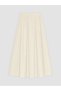 Two Mt Shop Quality Lcw Vision Ecru Poplin Plain Long Women's Skirt - 6