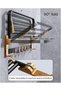 Towel Rack Foldable Wall Mounted, Aluminum Alloy Bathroom Holder - 4