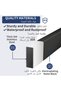 37CM Towel Holder Double Bar, No Drilling Rust-Proof, Black - 3