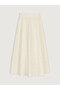 Two Mt Shop Quality Lcw Vision Ecru Poplin Plain Long Women's Skirt - 5
