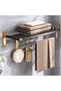 Towel Rack Foldable Wall Mounted, Aluminum Alloy Bathroom Holder
