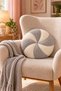 Sugar Pillow Welsoft Fleece Fabric Decorative Round Cushion, Padded Plush Armchair Cushion, Single - 3