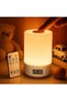 Rechargeable LED Night Light with Remote Control and Clock Multiple Light Mode, USB Charging Table L