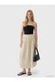 TWO MT SHOP QUALITY XSIDE Ecru Polka Dot Long Women's Skirt