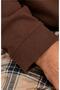 Men’s Coffee-Colored Long-Sleeved Crew-Neck Pajama Top - 4