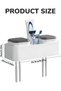 Toothbrush Holder Bathroom Wall, Lidded Drain Rack, Tool-Free - 2
