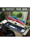 Large Office Leather Desk Mat, Mouse and Keyboard Pad, Computer and Laptop Mat, Desktop Protector an - 5