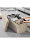 Ottoman Storage Box, Storage Stool, Foldable Storage Boxes, Storage Ottoman, Storage Bench Footrest - 5