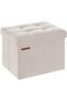 Small Folding Storage Ottoman, 12.2 x 16.1 x 12.2 Inches