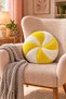 Sugar Pillow Welsoft Fleece Fabric Decorative Round Cushion, Padded Plush Armchair Cushion, Single - 3