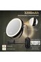 8'' Wall Mounted Lighted Makeup Mirror, 1X/20X, Black - 6