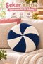 Sugar Pillow Welsoft Fleece Fabric Decorative Round Cushion, Padded Plush Armchair Cushion, Single