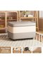 Rectangular Storage Stool, Padded Footstool, Leather storage ottoman, Shoe Changing Stool, Storage B - 2