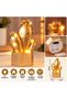 Led light cute cactus decorative table lamp mini figurine night light gold