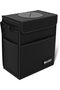 Car Trash Can with Lid, Car Garbage, Bin and Bag (Large, Black)