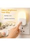 مجموعة من 2 مصباح ليلي LED يعمل بالكهرباء، إضاءة دافئة بيضاء قابلة للتعتيم مع مستشعر ضوئي يعمل من الغسق حتى الفجر، تشغيل تلقائي - 4