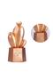 Led light cute cactus decorative table lamp mini figurine night light gold - 5